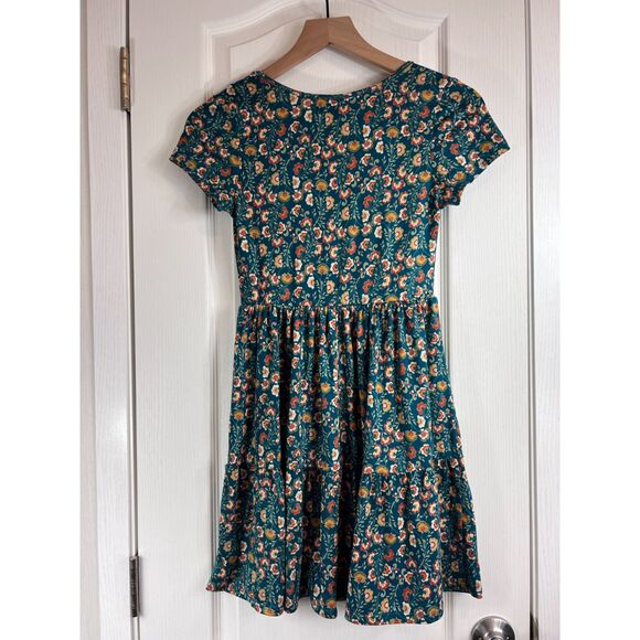 Francesca's Jun & Ivy Multicolor Floral Short Sleeve Tiered Dress Size XXS - Picture 2 of 9